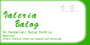 valeria balog business card